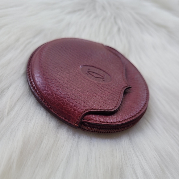 Cartier Bordeaux Leather Round Coin Purse - Picture 5 of 15